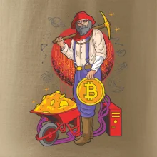 Horník těží bitcoiny