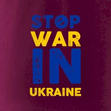 Barevný nápis Stop war in ukraine