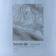 Severák - vrstevnice v obdélníku