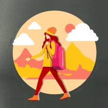 Barevný párový motiv na hory