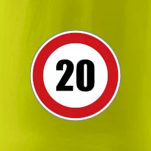 Dopravní značka - omezení rychlosti 20