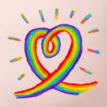 Srdce pride duha kreslená