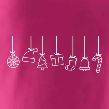 Rodinná vánoční trička  - Vánoční ozdoby na provázku