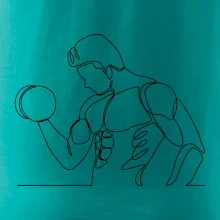 Fitness muž jedním tahem