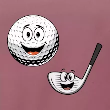 Parové triko - Golfová hůl a míček
