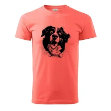 Černobílá karikatura Bernský salašnický pes