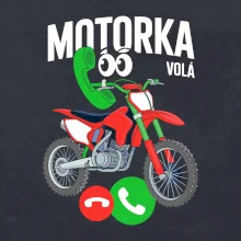 Karikatura motorka cross volá