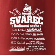 Svářeč - hodinová sazba