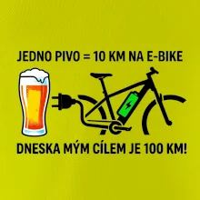 Jedno pivo = 10 km na E-bike. Dneska mým cílem je 100 km!