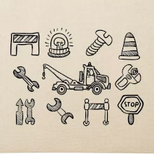 Odtahová služba - ikony