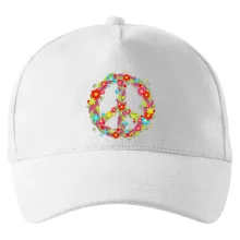 Peace symbol červené květiny