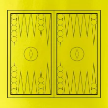 Backgammon černobílý