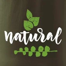 Natural - nápis v listech