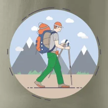 Barevný párový motiv na hory