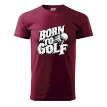Born to golf černobílý drsný potisk