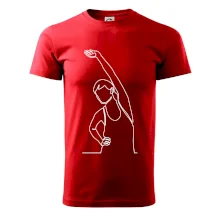 Protahující se žena jedním tahem