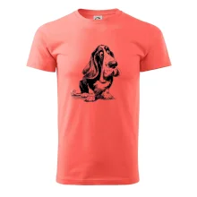 Černobílá karikatura baset