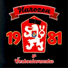 Narozen v Československu - Přelepený znak 1981