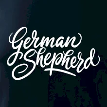 German shepherd - nápis okrasny - nápis okrasný