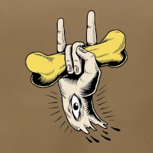 Rocková ruka kost a oko