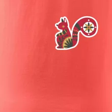 Folklor na prsu veverka