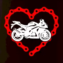 Moto srdce řetěz - supersport