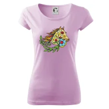 Kůň barevný s listy