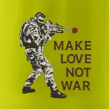 Růže ve zbrani, make love not war
