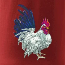 Kohout kreslený bílý