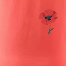 Vlčí mák kreslený na prsu