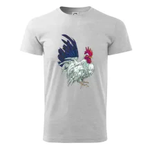 Kohout kreslený bílý