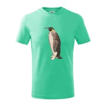 Tučňák kreslený vodovými barvami