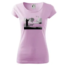 Lovec a ohař v lese