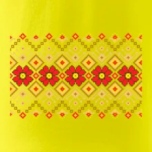 Ukrajinský vzor  - Červené květiny