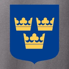 Švédský znak tři korunky na prso