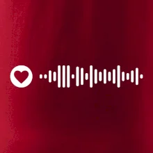 Zamilovaný Spotify kód na prsu