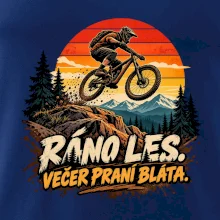 Ráno les večer praní bláta na kole