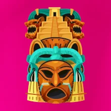 Mayové maska s pyramidou