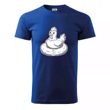 Kuře sedící na bitcoinovém hnízdě