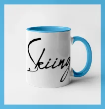 Skiing nápis lyžař