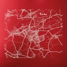 Černobílá mapa Kladno