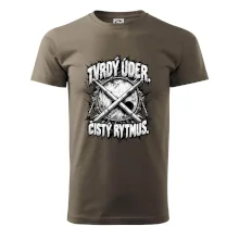 Tvrdý úder čistý rytmus - černobílé zkřížené paličky