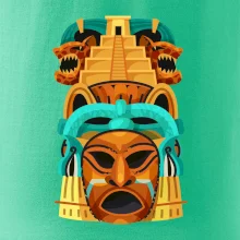 Mayové maska s pyramidou Mayové maska s pyramidou