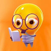 Žárovka přemýšlí nad knihou