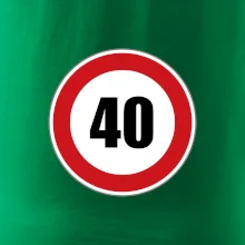Dopravní značka - omezení rychlosti 40