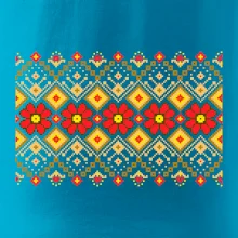 Ukrajinský vzor  - Červené květiny