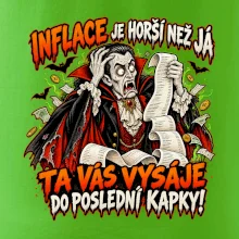 Drákula vyděšený z nekonečně dlouhé účtenky