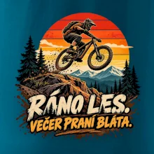 Ráno les večer praní bláta na kole