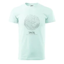 Špičák - vrstevnice v kruhu