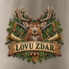 Lovu zdar myslivecký erb s jelenem